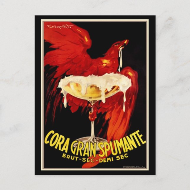 Carte Postale Publicité vintage Italienne Spumante (Devant)