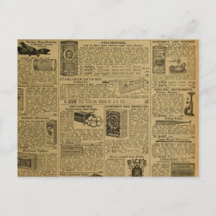 Carte Postale Publicité vintage Journaux Producteurs de poulet