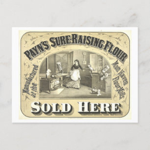Carte Postale Publicité vintage : La farine de Payn à la hausse