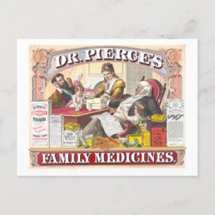 Carte Postale Publicité vintage : Médicaments brevetés de Pierce