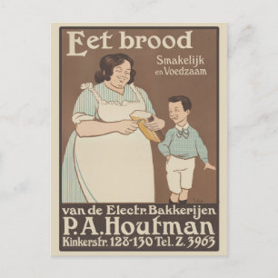 Carte Postale Publicité vintage Pain hollandais