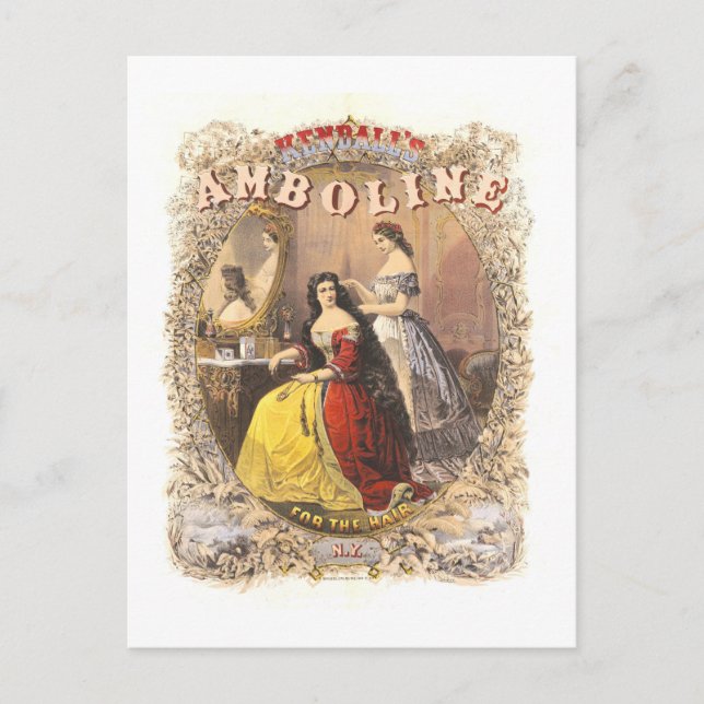 Carte Postale Publicité vintage pour l'Amboline de Kendall (Devant)