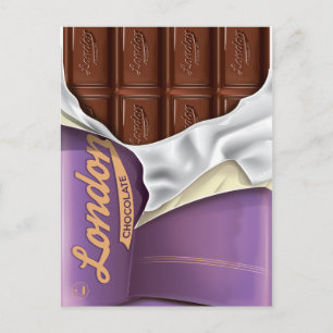 Carte Postale Publicité vintage pour le chocolat britannique.