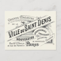 Publicité vintage pour le magasin d'usine de Paris