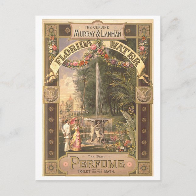 Carte Postale Publicité vintage pour parfum Florida Water (Devant)