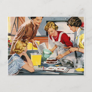 Carte Postale Publicité vintage Retro pour femmes Faisons cuire 
