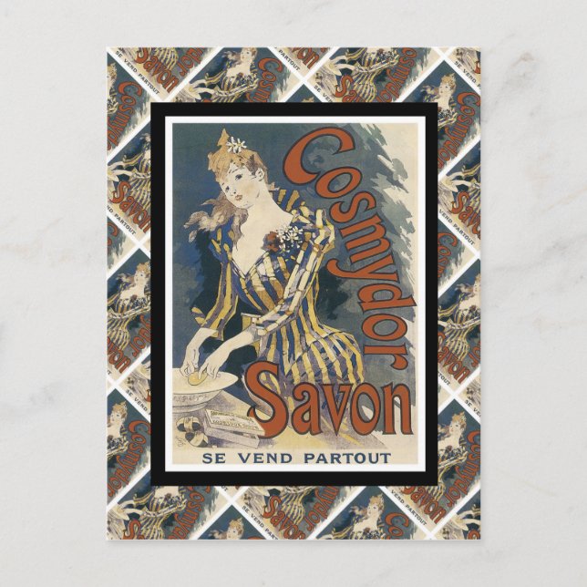 Carte Postale Publicité vintage, savon français (Devant)