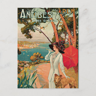 Carte Postale Publicité Vintage voyage Antibes France