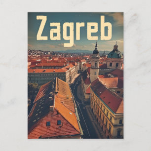 Carte Postale Publicité Vintage voyage Zagreb