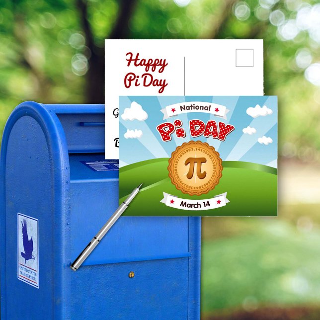 Carte Postale Publier votre Jour de Pi (Post your Pi Day Postcard.
Invite all math, science, technology lovers! )