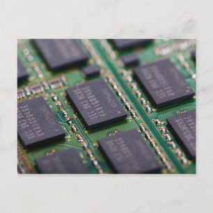 Carte Postale Puces de mémoire informatique