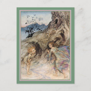 Carte Postale Puck et une fée