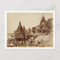 Pud Vishnu et autres temples, Bénarès (sepia photo
