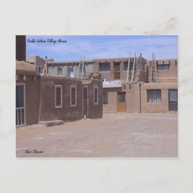 Carte Postale Pueblo Homes sur la Mesa Ouest d'Albuquerque, NM (Devant)