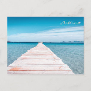 Carte Postale puente postale de la playa de Alcudia en Mallorca