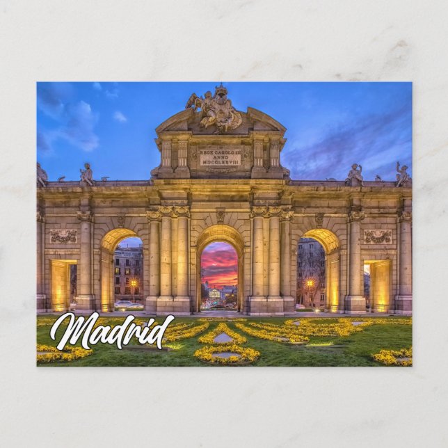 Carte Postale Puerta de Alcala, Madrid, Espagne (Devant)