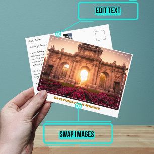 Carte Postale Puerta de Alcalá Madrid Espagne Moderne