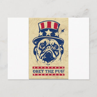 Carte Postale Pug