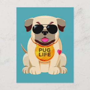 Carte postale Pug Life
