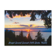 Carte postale Puget Sound Sunset