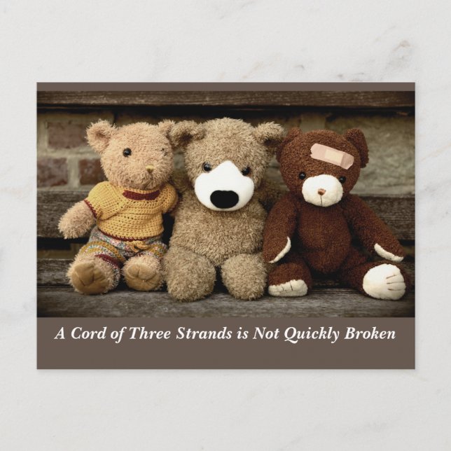 Carte Postale Puissance de l'amitié Ecclésiaste 4:12 (Devant)