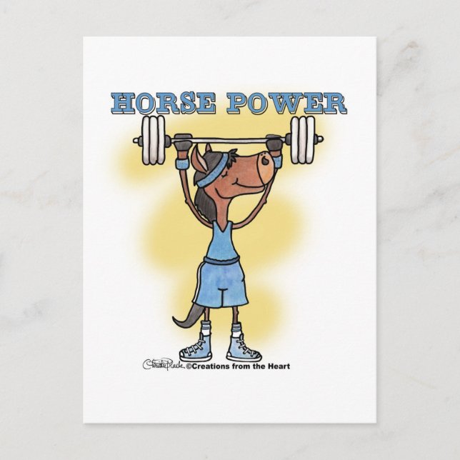Carte Postale Puissance du cheval (Devant)