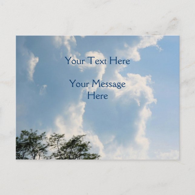 Carte Postale Puissant nuages blancs Nature (Devant)