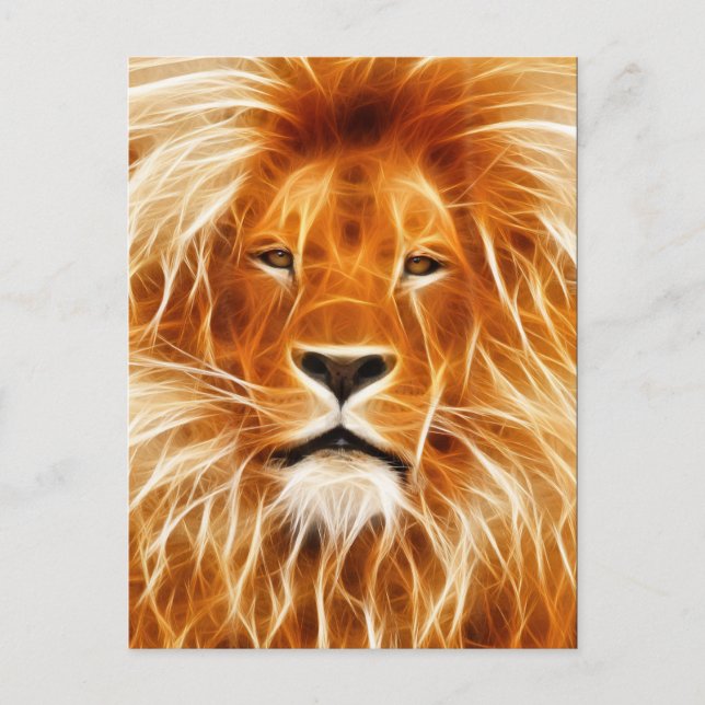 Carte postale Puissante Lion (Devant)