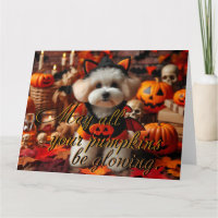 Carte postale "Puisse tous vos citrouilles briller