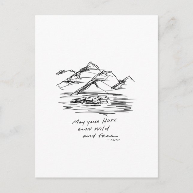 Carte Postale Puisse votre espoir se déchaîner et se libérer - i (Devant)