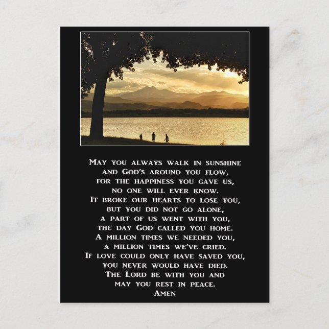 Carte Postale Puissiez-Vous Toujours Marcher Dans La Prière Du S (Devant)