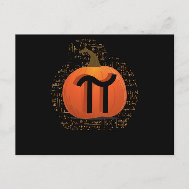 Carte Postale Pumpkin Pie Funny Halloween Pi Day Pun (Devant)