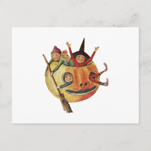 Carte Postale Pumpkin Play (Carte Halloween Vintage)