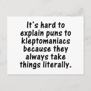 Carte Postale Pun Kleptomaniac