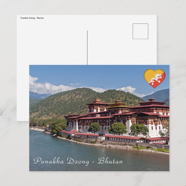 Carte Postale Punakha Dzong - Bhoutan (Devant / Derrière)