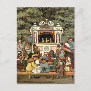 Carte Postale Punch et Judy Puppet Show"