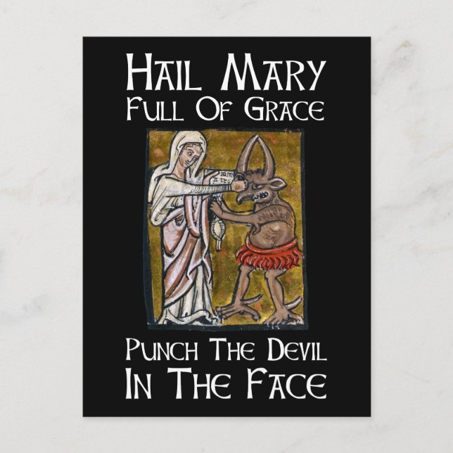 Carte Postale Punch the Devil in the Face ! (Devant)