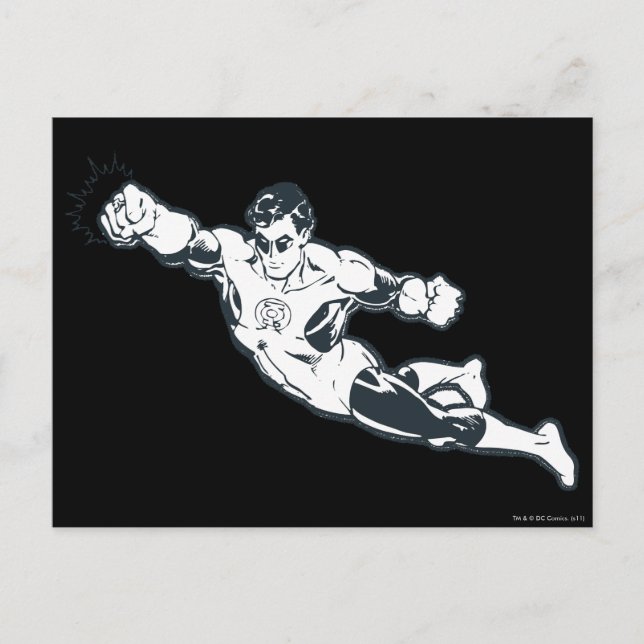 Carte Postale Punches de lanterne verte BW (Devant)