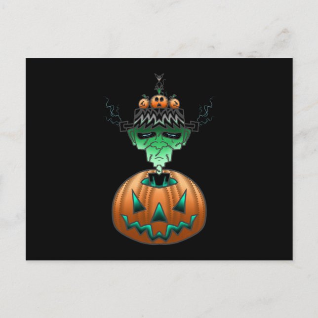 Carte Postale Punk Horreur d'Halloween (Devant)