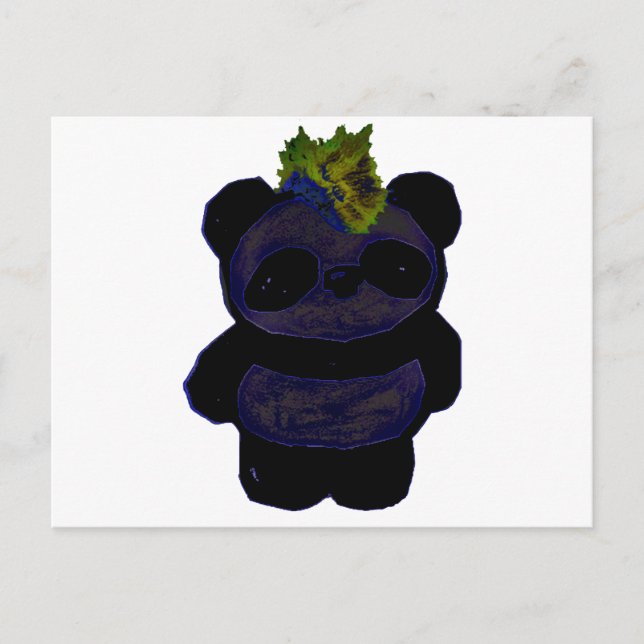 Carte Postale Punk Rock Panda 2 (Devant)