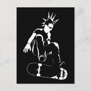 Carte Postale punk skateboard
