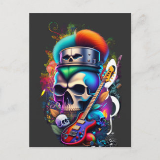 Carte Postale Punk Skull