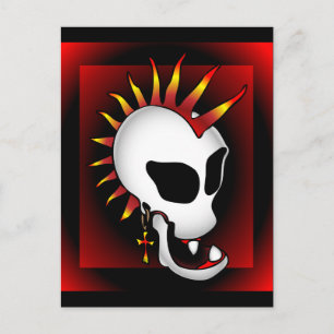 CARTE POSTALE PUNK SKULL-3