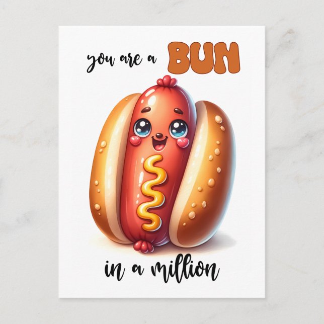 Carte Postale Punny Bun dans un million de Valentin (Devant)