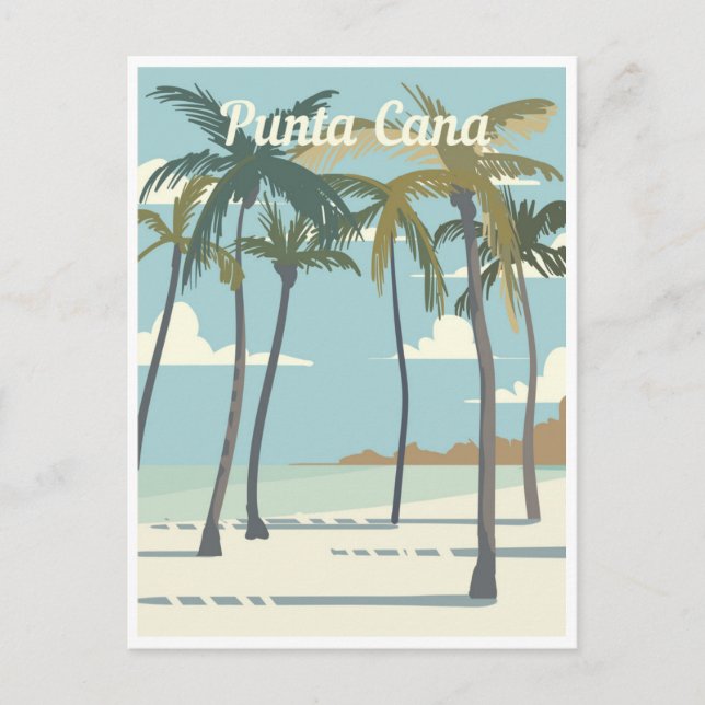 Carte Postale Punta Cana République Dominicaine Travel Art Vinta (Devant)