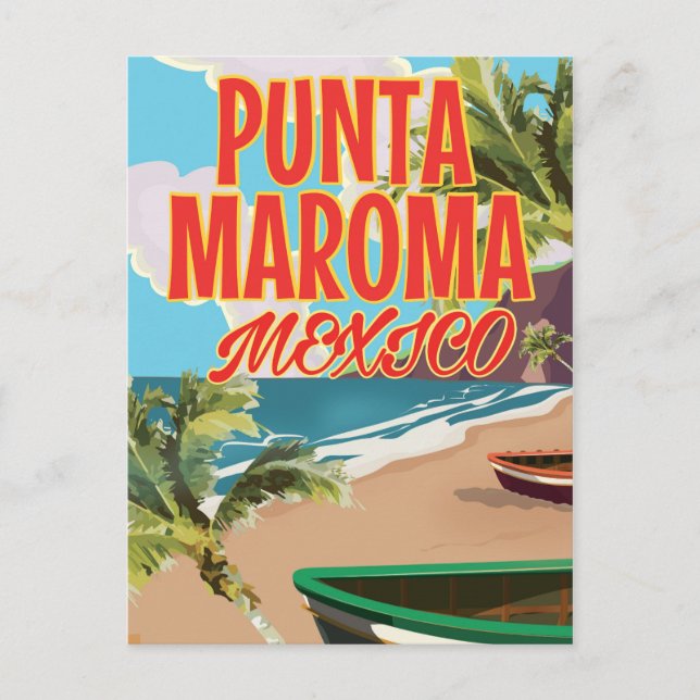 Carte Postale Punta Maroma Beach Mexique affiche voyage (Devant)