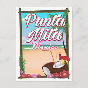 Carte Postale Punta Mita, affiche de voyage de plage au Mexique