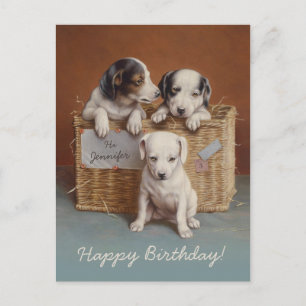 Carte Postale Puppies en CC0686 Carl Reichert Birthday