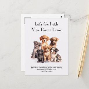 Carte Postale Puppies Immobilier Promotionnel Agriculture