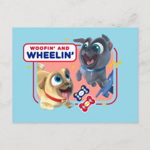 Carte Postale Puppy Dog Pals   Woofin' et Roues